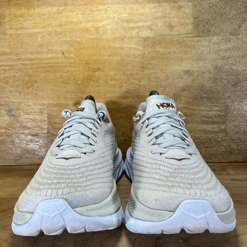Hoka One One Mach 5 LIGHTWEIGHT Womens Sz 9 Running Shoes Sneakers White Copper - Picture 2 of 12